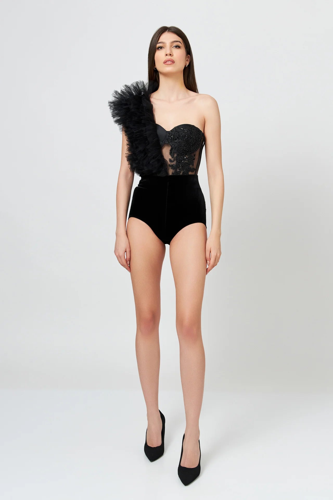 Pantalon scurt din catifea