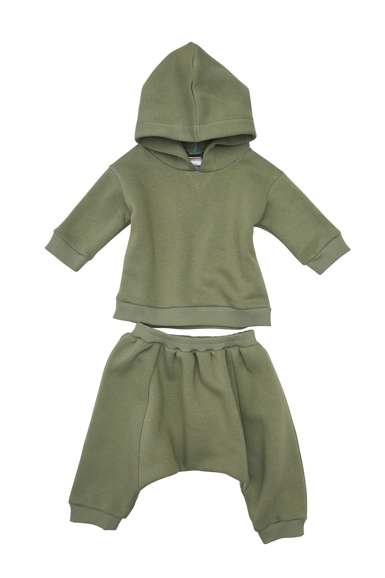 Hanorac copii din bumbac verde menta