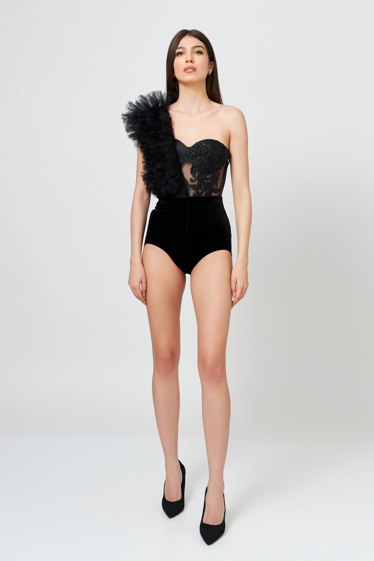 Corset Deconstruit Cu Volane Stratificate