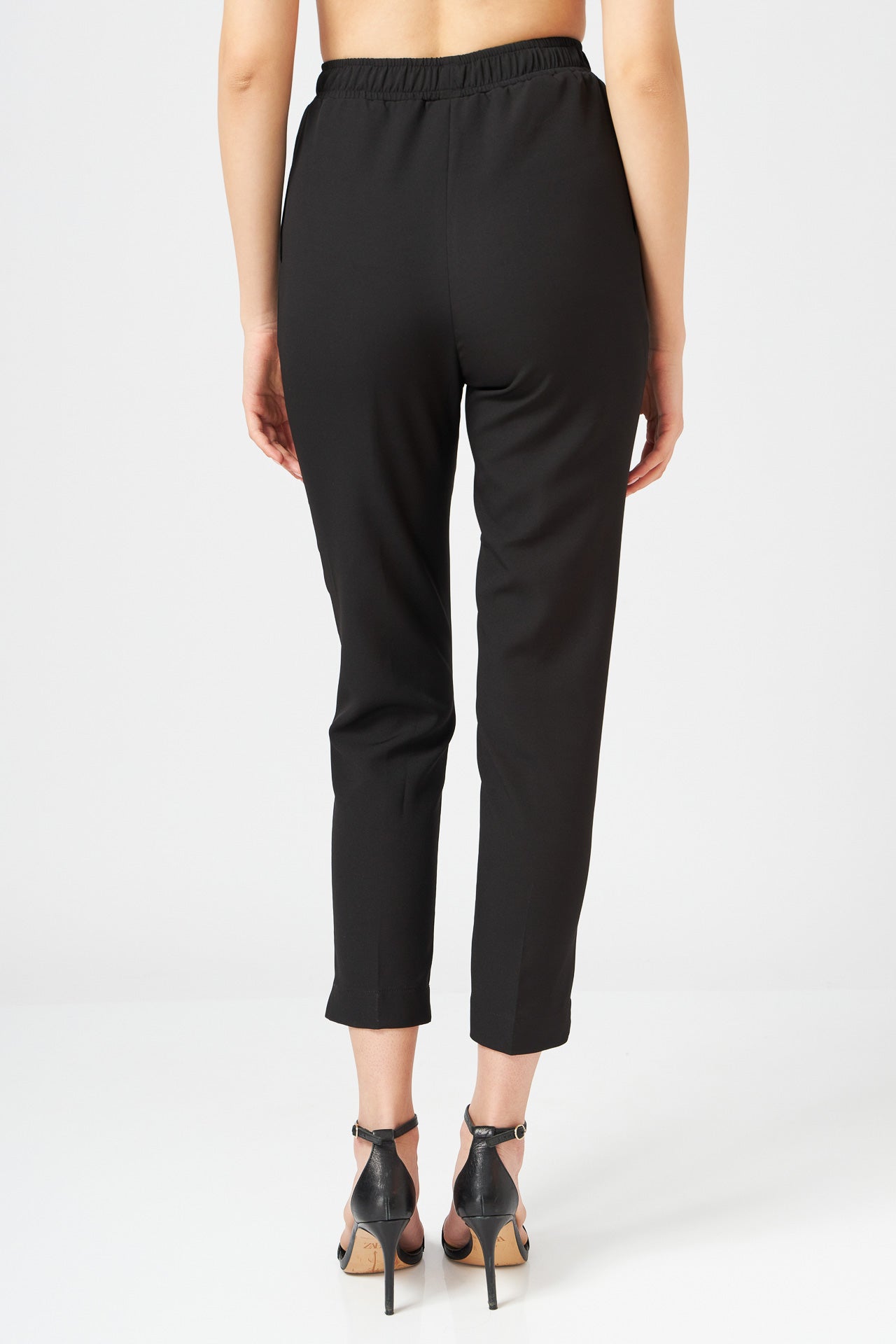 Pantalon Crop Cu Talie Elastica
