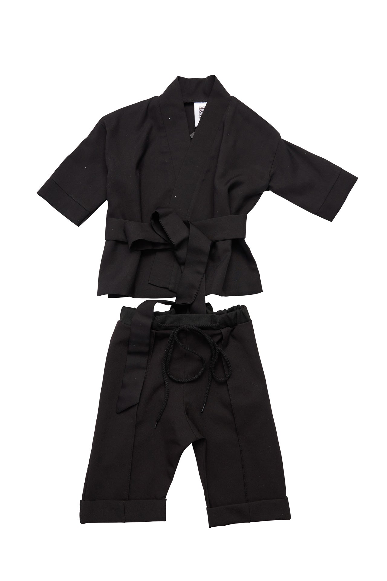 Kimono copii negru din stofa
