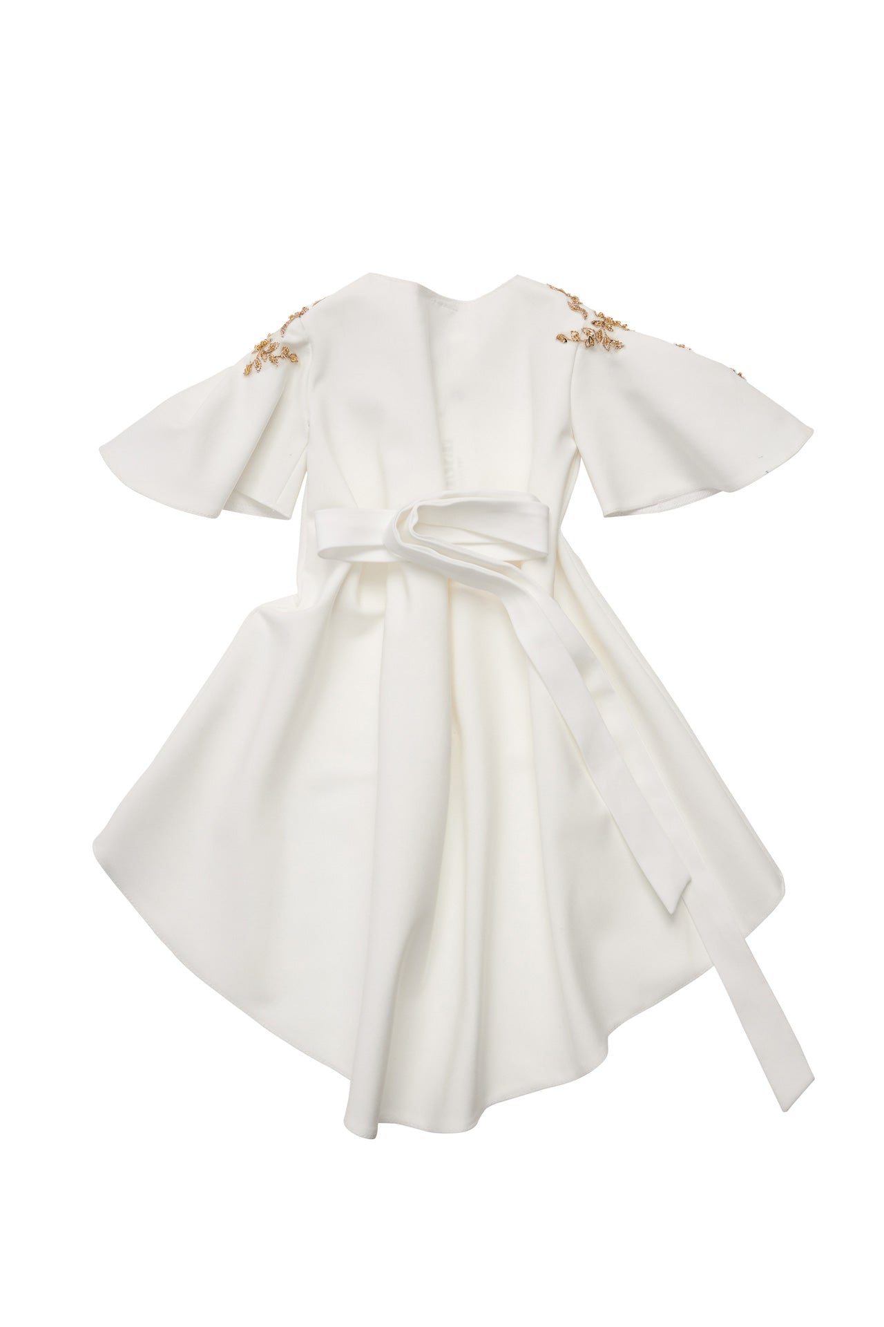 Rochie copii alba tip kaftan brodat manual