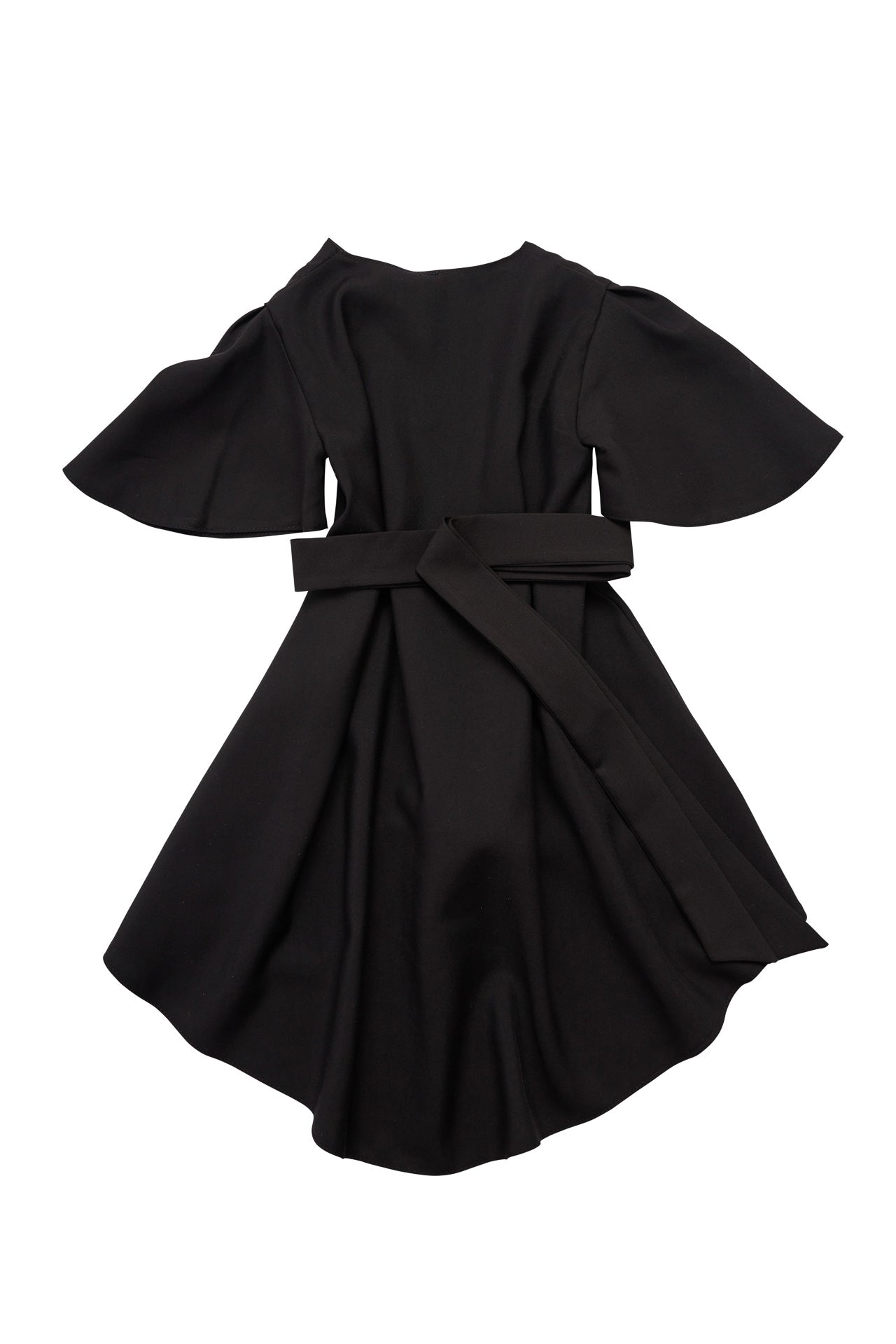 Rochie copii neagra tip kaftan din stofa