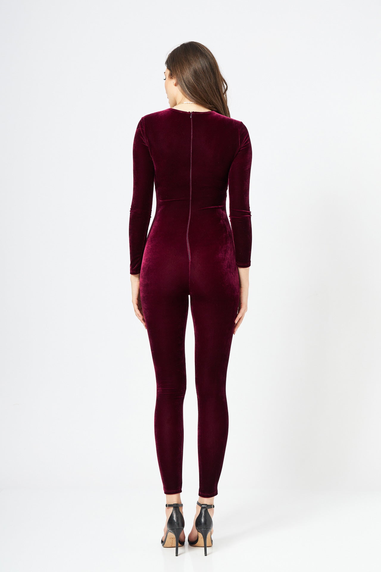 Salopeta dama din catifea burgundy