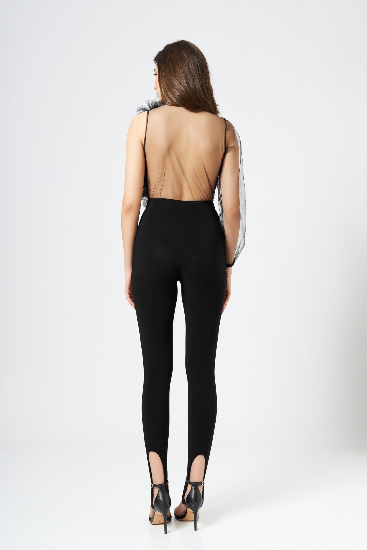 Body Asimetric Din Tulle