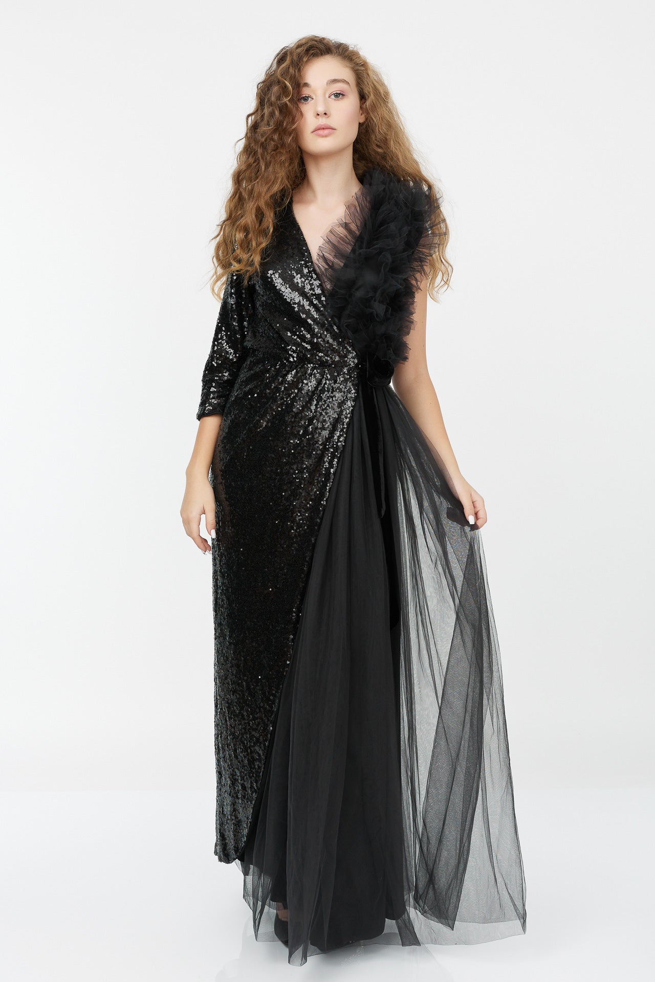 Rochie Asimetrica Din Paiete