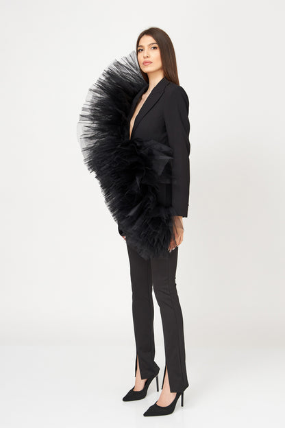 Sacou Cu Aplicații Din Tulle