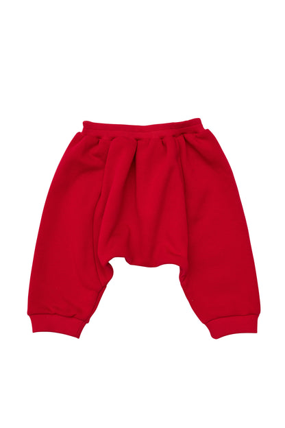 Pantalon copii din bumbac roșu