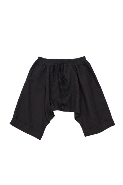 Pantalon copii lejer negru din bumbac texturat