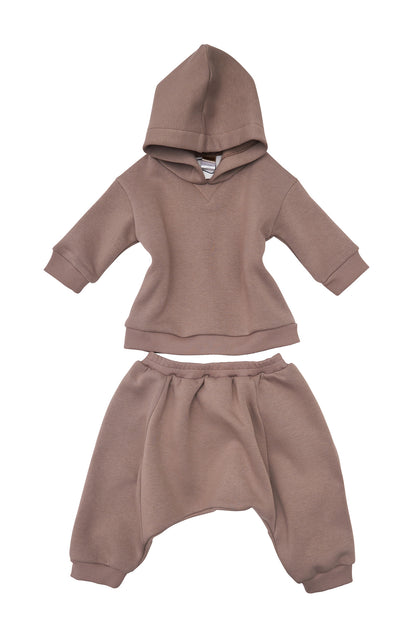 Pantalon copii din bumbac cappuccino