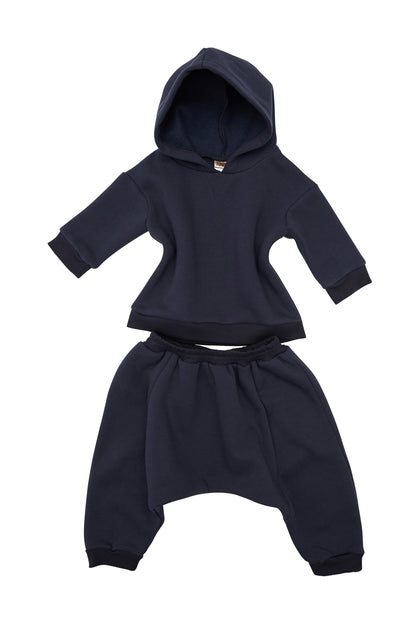 Pantalon copii din bumbac bleumarin