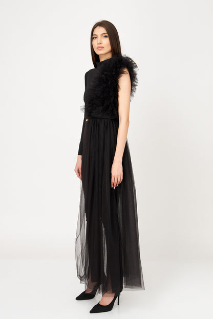 Top Mulat Cu Deconstrucție Din Tulle