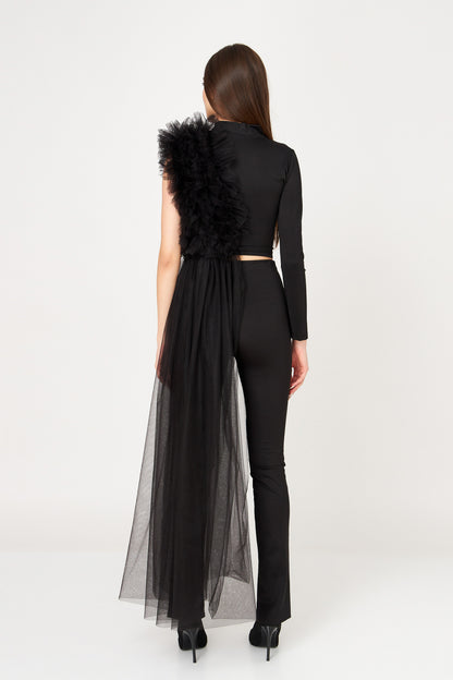 Top Mulat Cu Deconstrucție Din Tulle