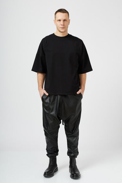 Pantalon Loose Unisex Din Piele Ecologică