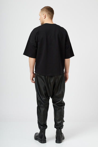 Pantalon Loose Unisex Din Piele Ecologică