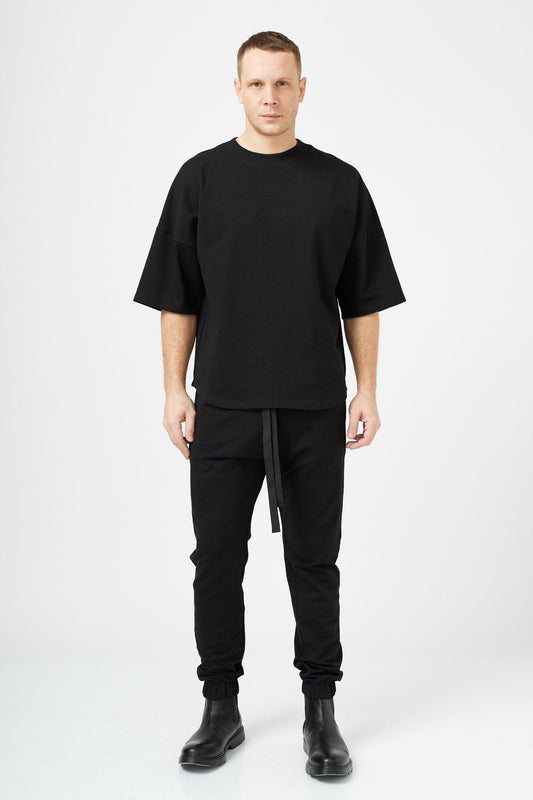 Pantalon Barbatesc Conic Negru
