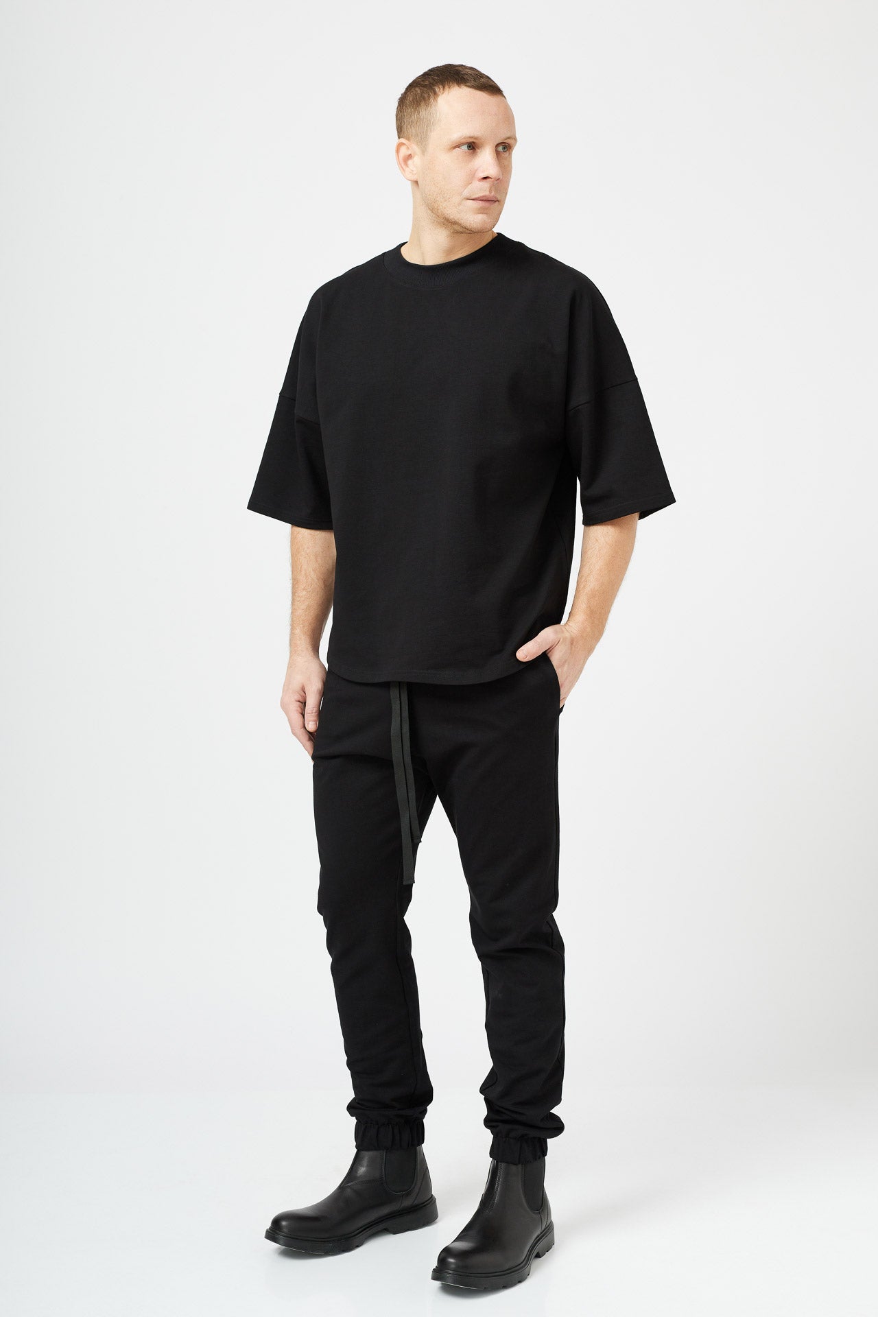 Pantalon Barbatesc Conic Negru