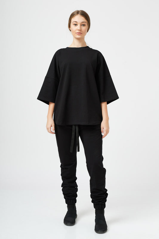 Tricou oversized negru