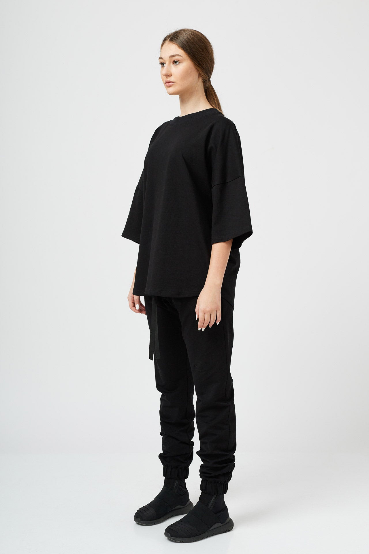 Pantalon negru din bumbac unisex