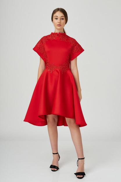 Rochie Rosie Din Neopren Brodata Manual