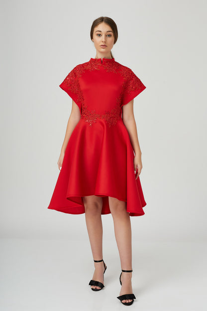 Rochie Rosie Din Neopren Brodata Manual