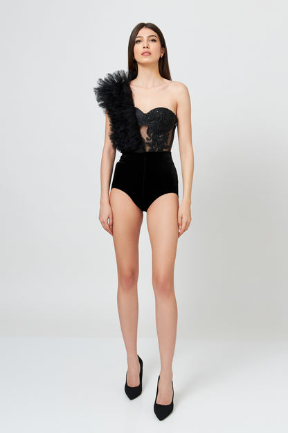 Corset Deconstruit Cu Volane Stratificate