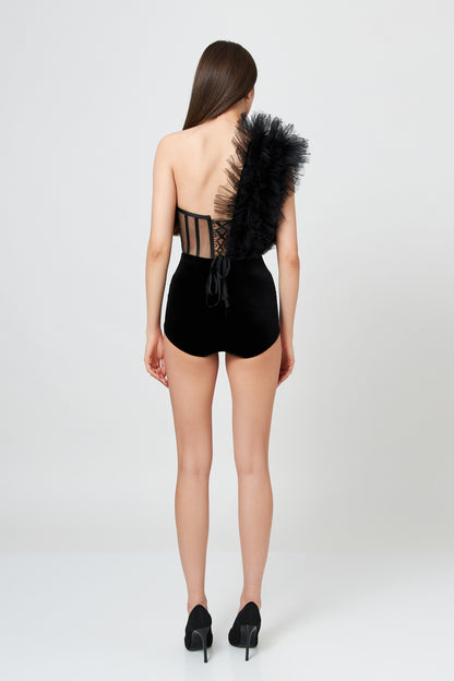 Corset Deconstruit Cu Volane Stratificate