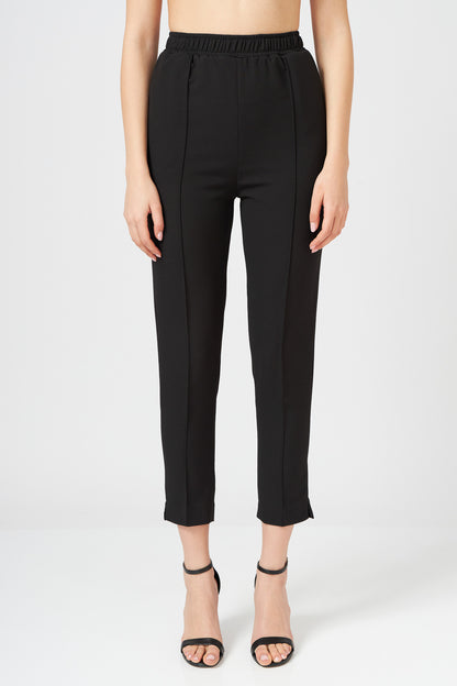 Pantalon Crop Cu Talie Elastica