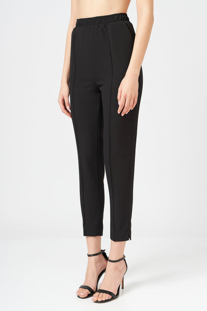 Pantalon Crop Cu Talie Elastica