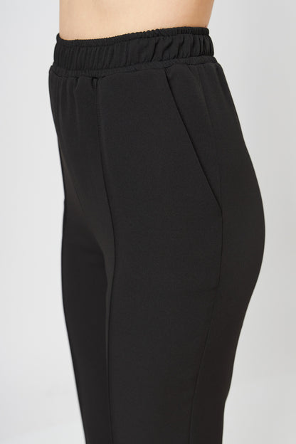 Pantalon Crop Cu Talie Elastica