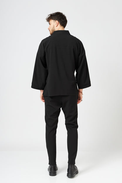 Sacou Kimono Bărbătesc Cu Broderie Realizată Manual