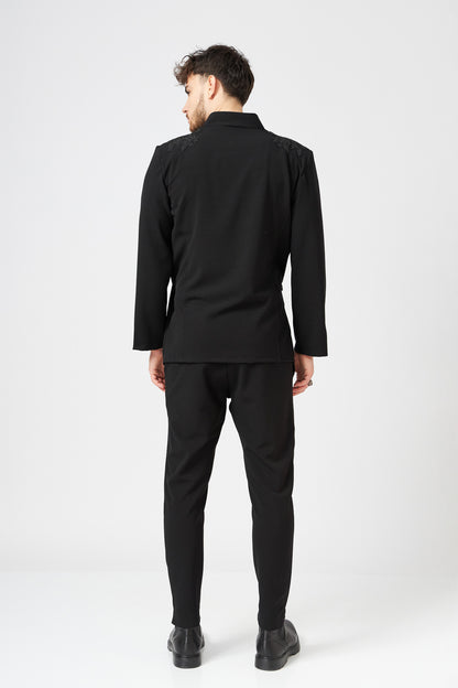 Sacou Kimono Barbatesc Slim Fit Brodat Manual