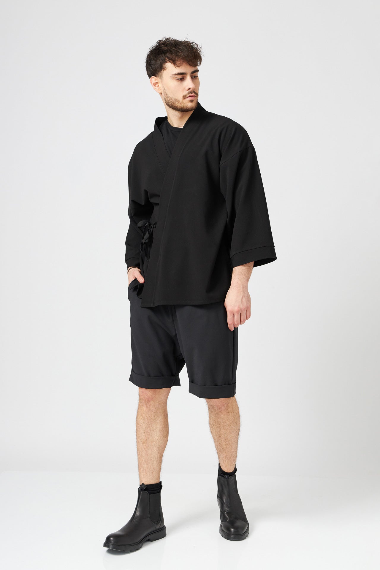 Sacou Kimono Barbatesc Din Stofa