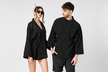 Sacou Kimono Barbatesc Din Stofa