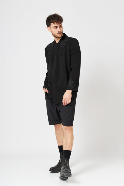 Sacou Kimono Barbatesc Slim Fit Brodat Manual