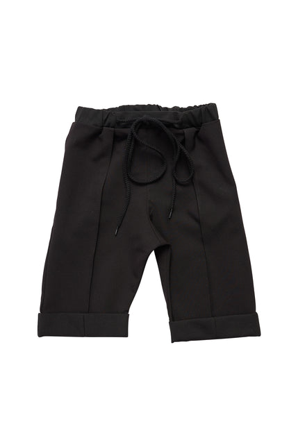 Pantalon copii negru drept din stofa