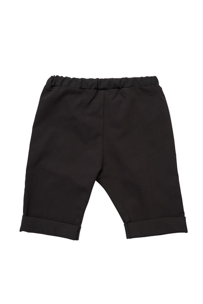 Pantalon copii negru drept din stofa