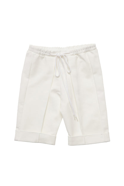 Pantalon copii alb drept din stofa