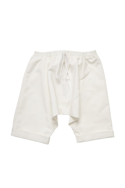 Pantalon lejer  copii alb din stofa