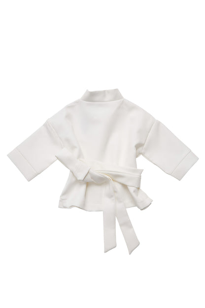 Kimono copii alb din stofa