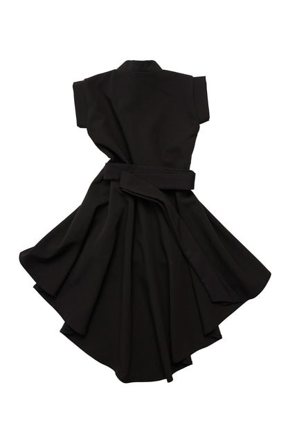 Rochie copii neagra tip kimono din stofa