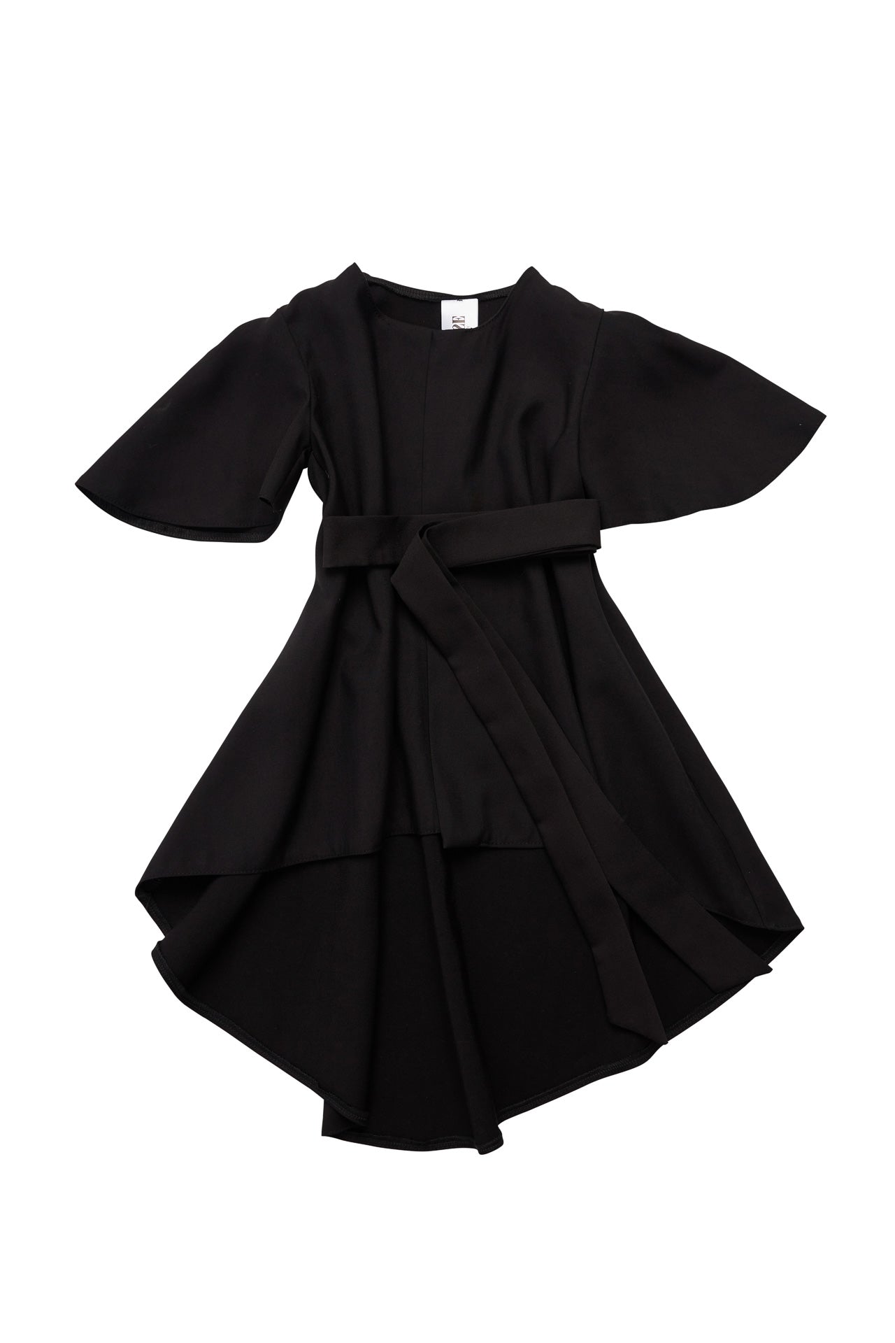 Rochie copii neagra tip kaftan din stofa