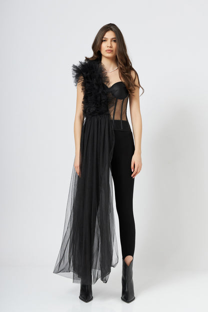 Corset Deconstruit Cu Volane Stratificate