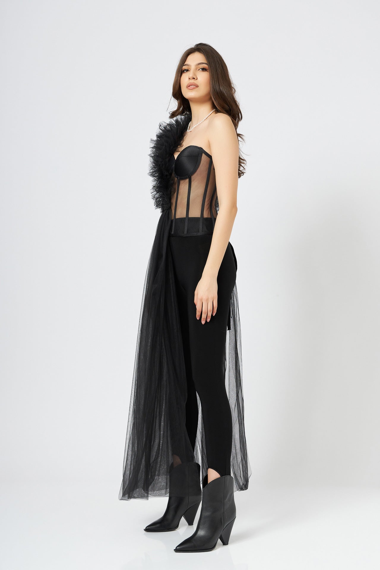 Corset Deconstruit Cu Volane Stratificate