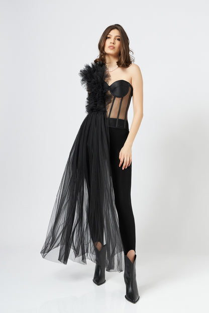 Corset Deconstruit Cu Volane Stratificate