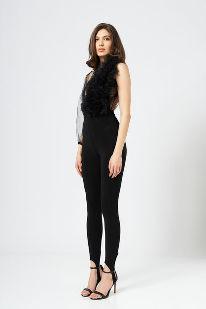 Body Asimetric Din Tulle