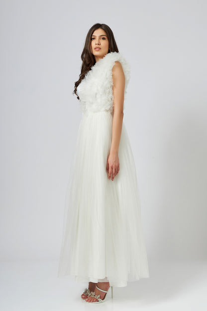 Corset Alb Asimetric Deconstruit