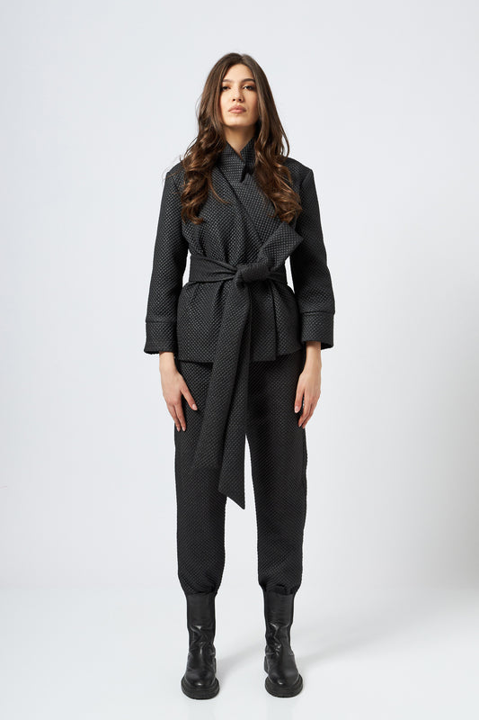 Blazer din piele ecologica matlasata