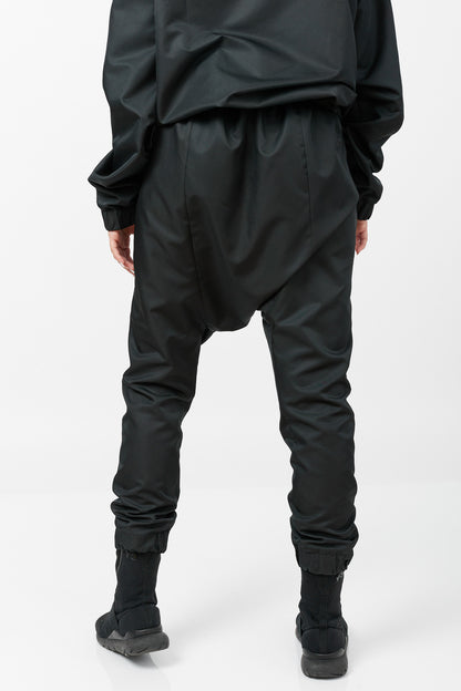 Pantalon baggy unisex din fas negru