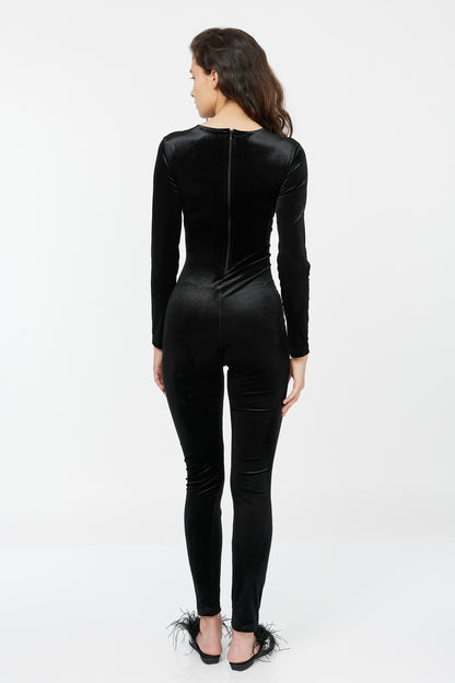 Salopeta din catifea lunga